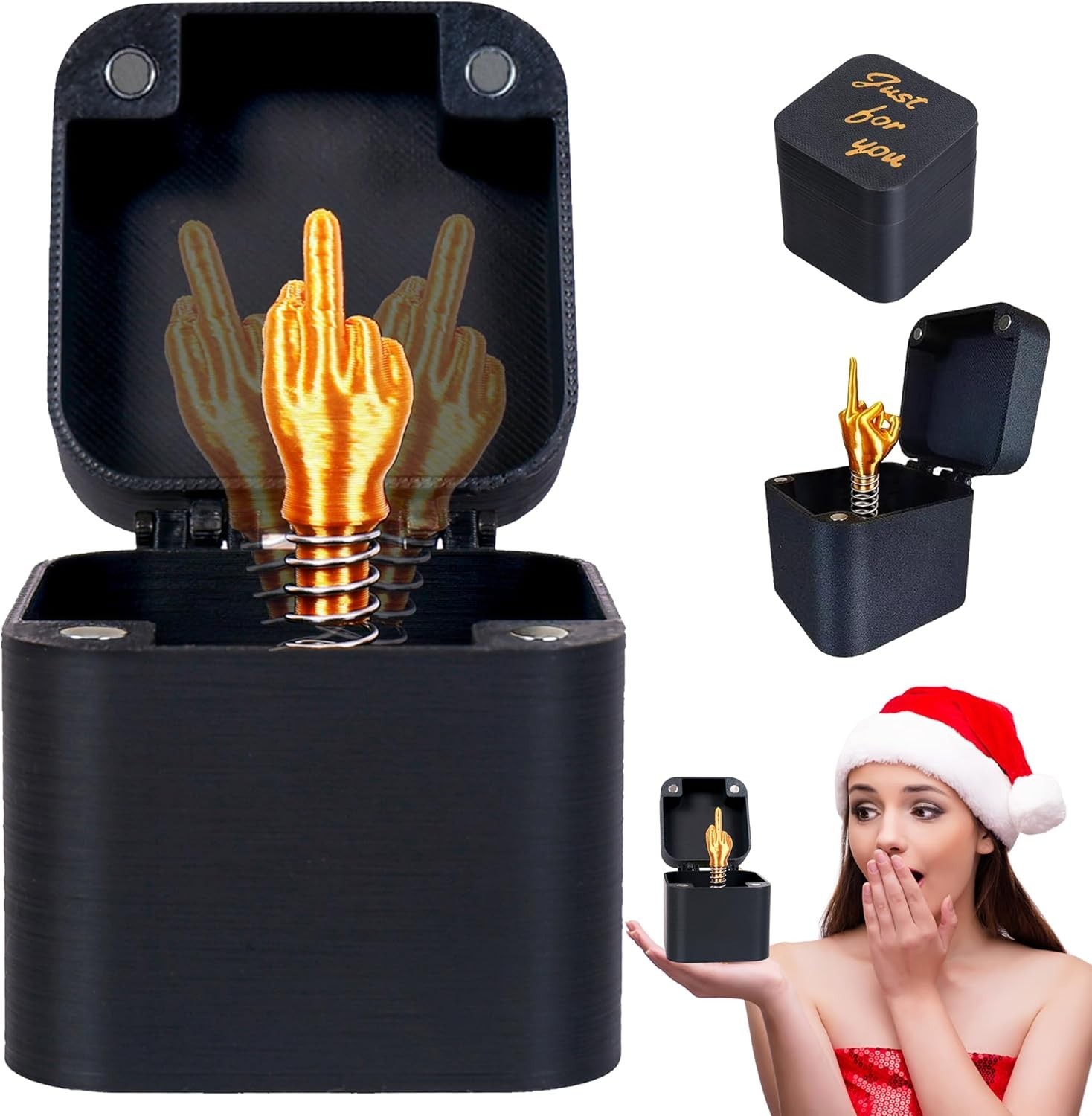 Gag Gift Pop-Up Middle Finger Prank Joke Surprise Box For Christmas Birthday