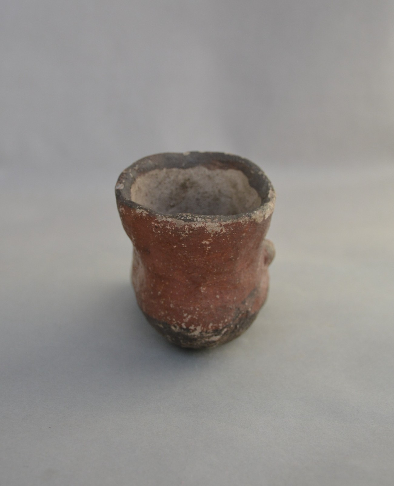 Rare Large Old Zuni Single Moccasin Pottery Shoe - 6" long - Circa. pre 1900