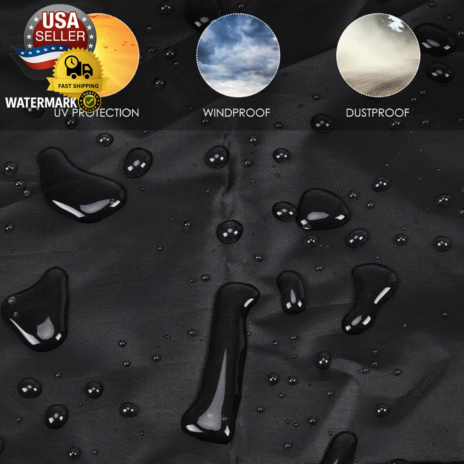 Outdoor Cushion Storage Bag, Waterproof Extra-Large Black Outdoor Patio Cushion