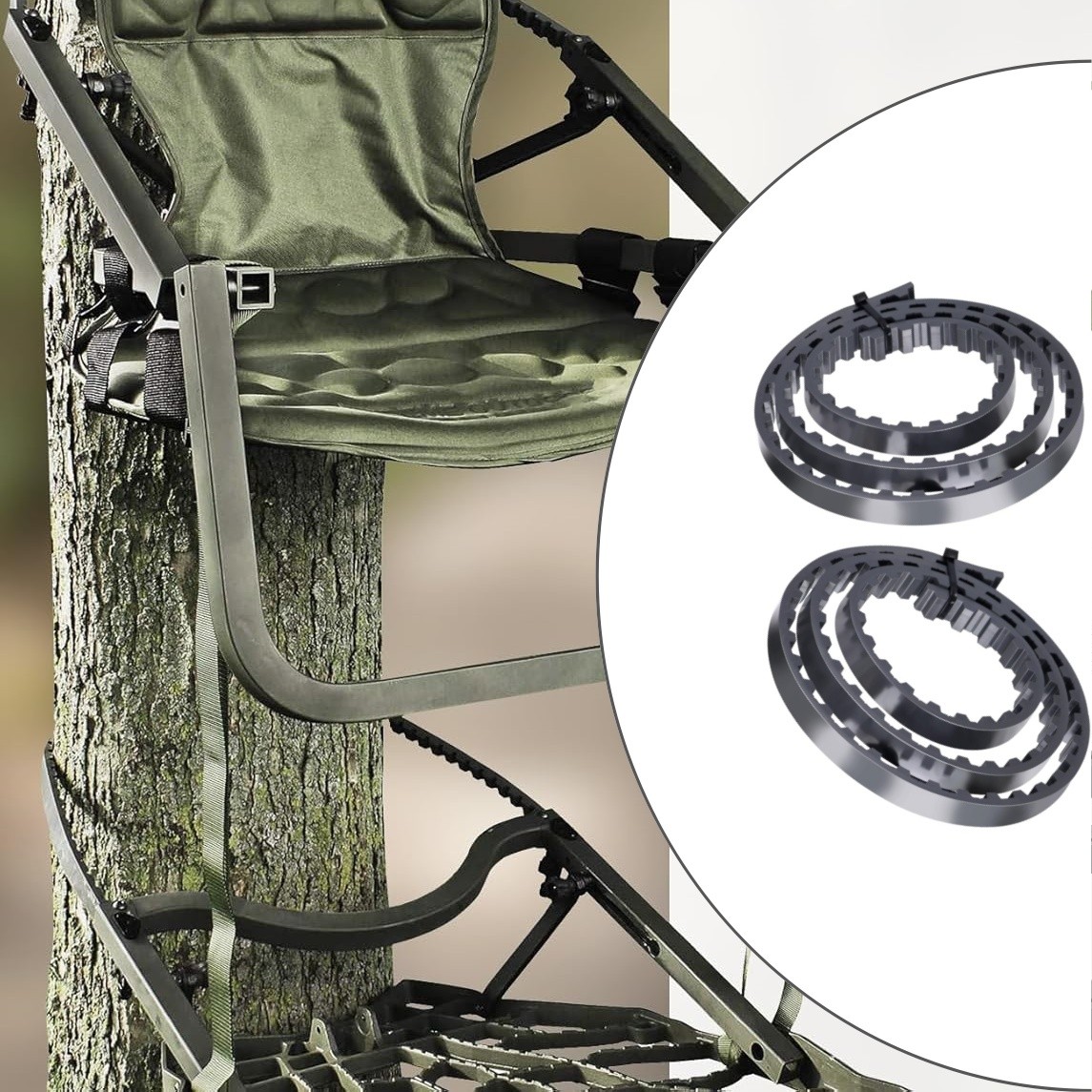 For Lone Wolf Sit & Climb Climbing Tree Stand 61" Stand Traction Belts 2PCS