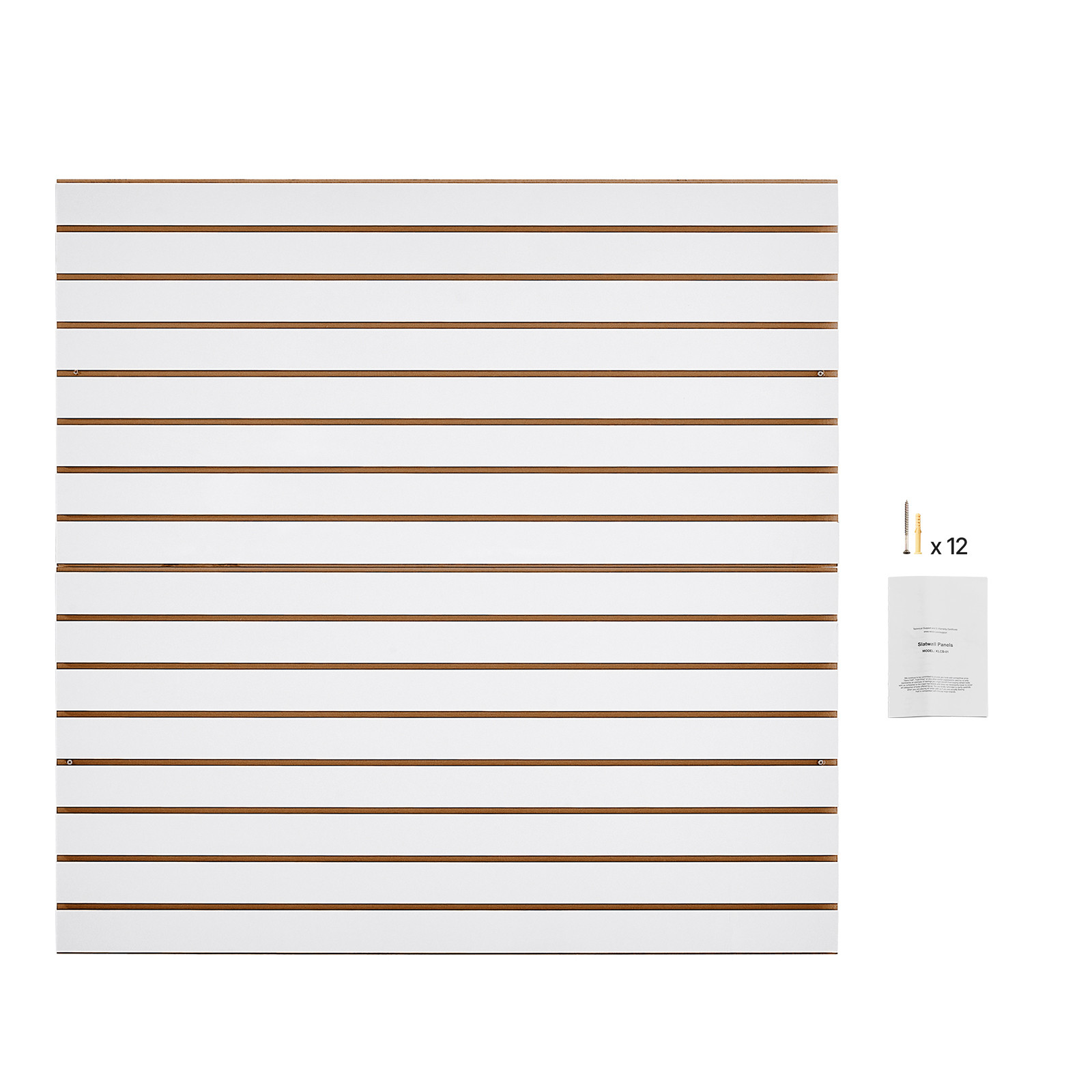 Uimoso 4 x 4 ft Slat Wall Paneling MDF White Garage Slatwall with Modular Design