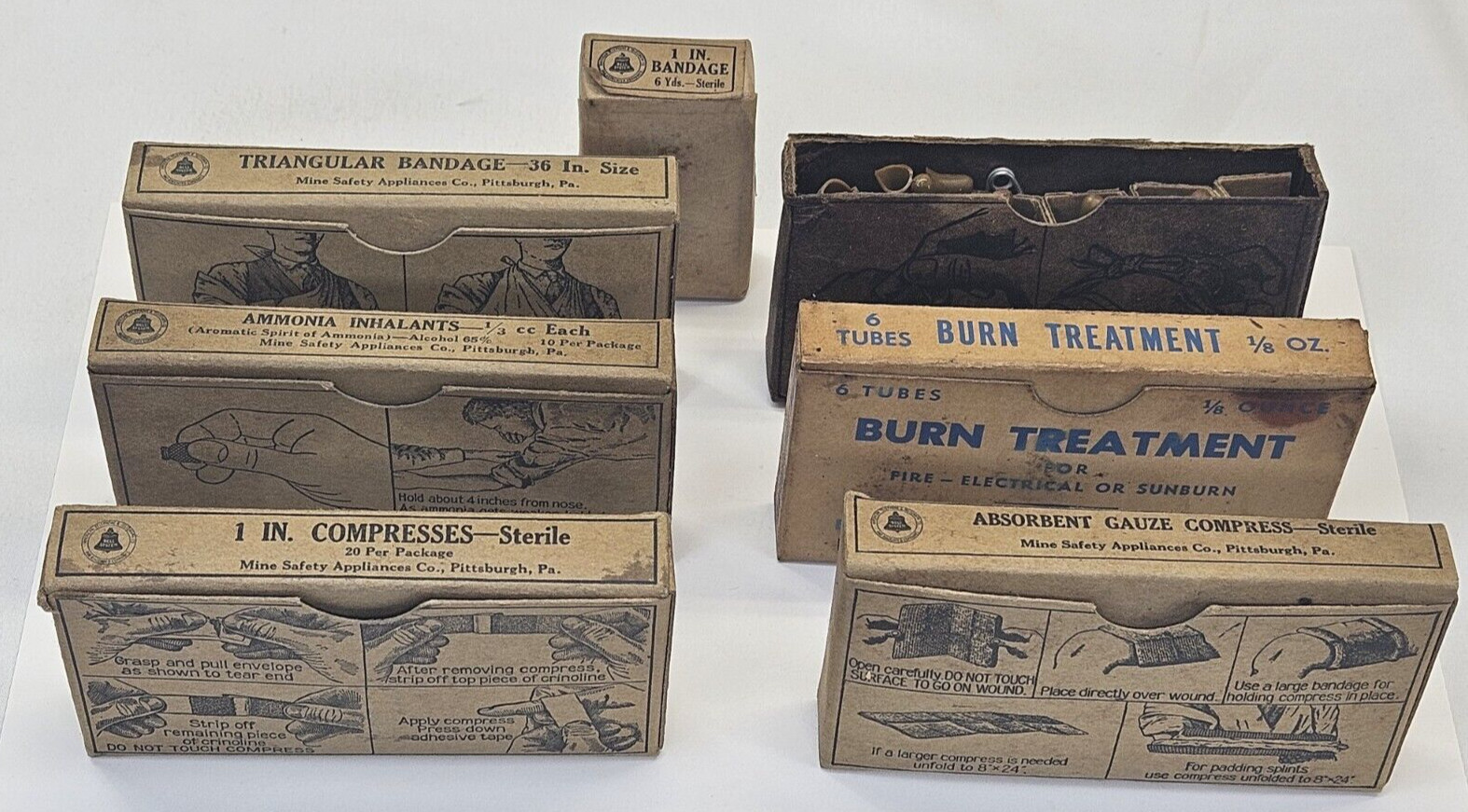 Vintage Military used First Aid Kit Eagle Lock Co USA