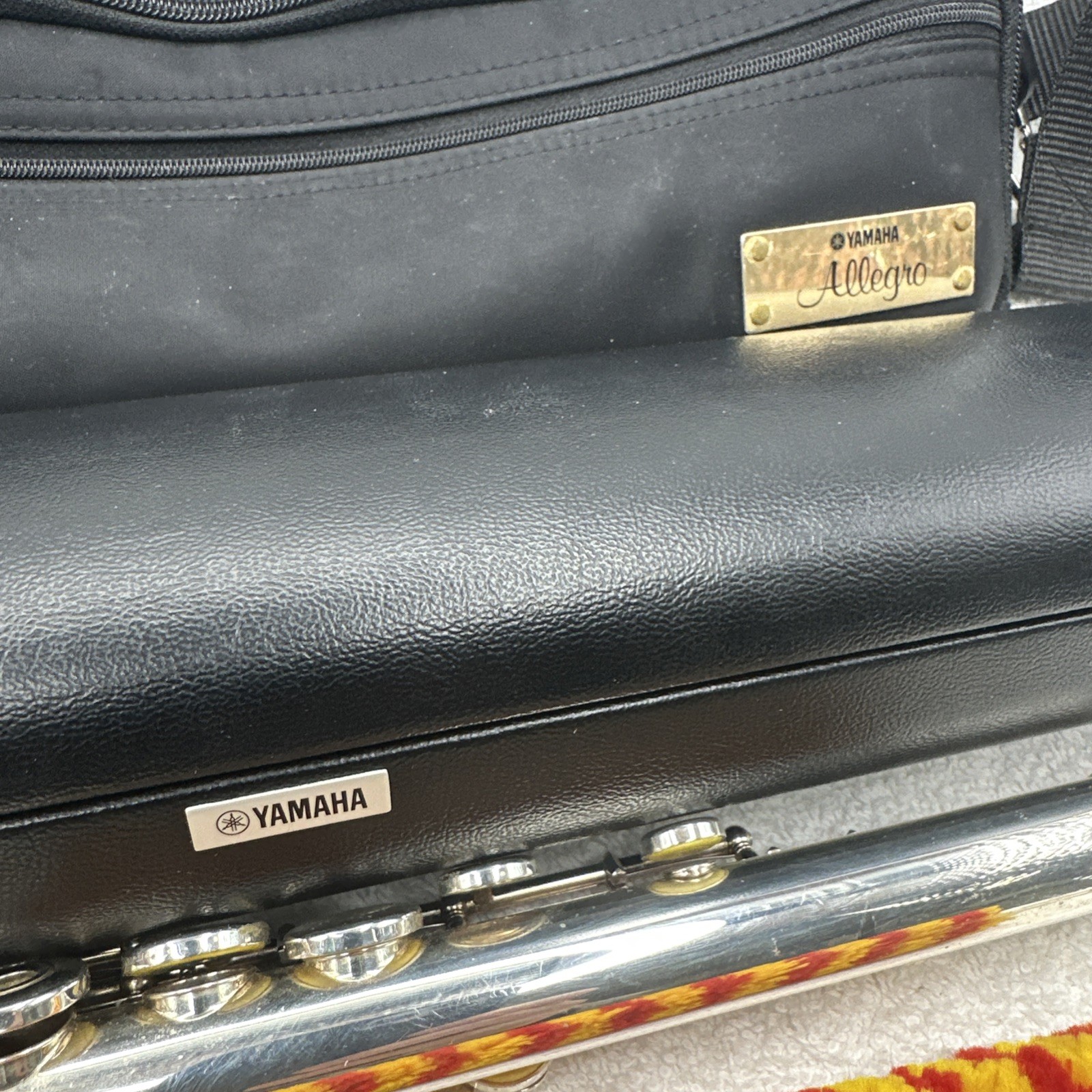 Yamaha Allegro YFL-371 371 Silver Head 925 Open Hole Flute Gold Plated Lip Plate