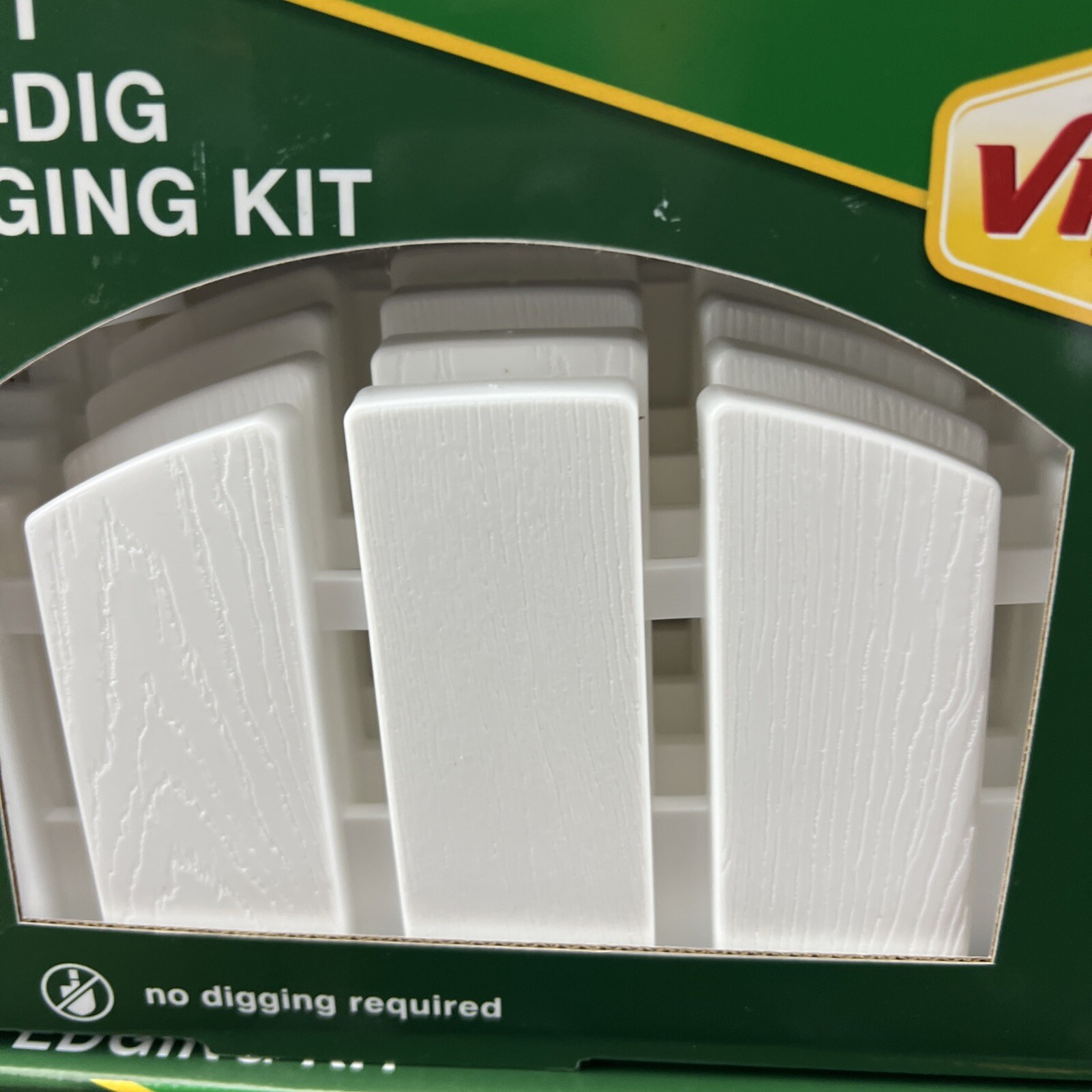 Landscape Edging Kit 4.5" X 10ft Decorative Picket Fence Vigoro White Lot of 2