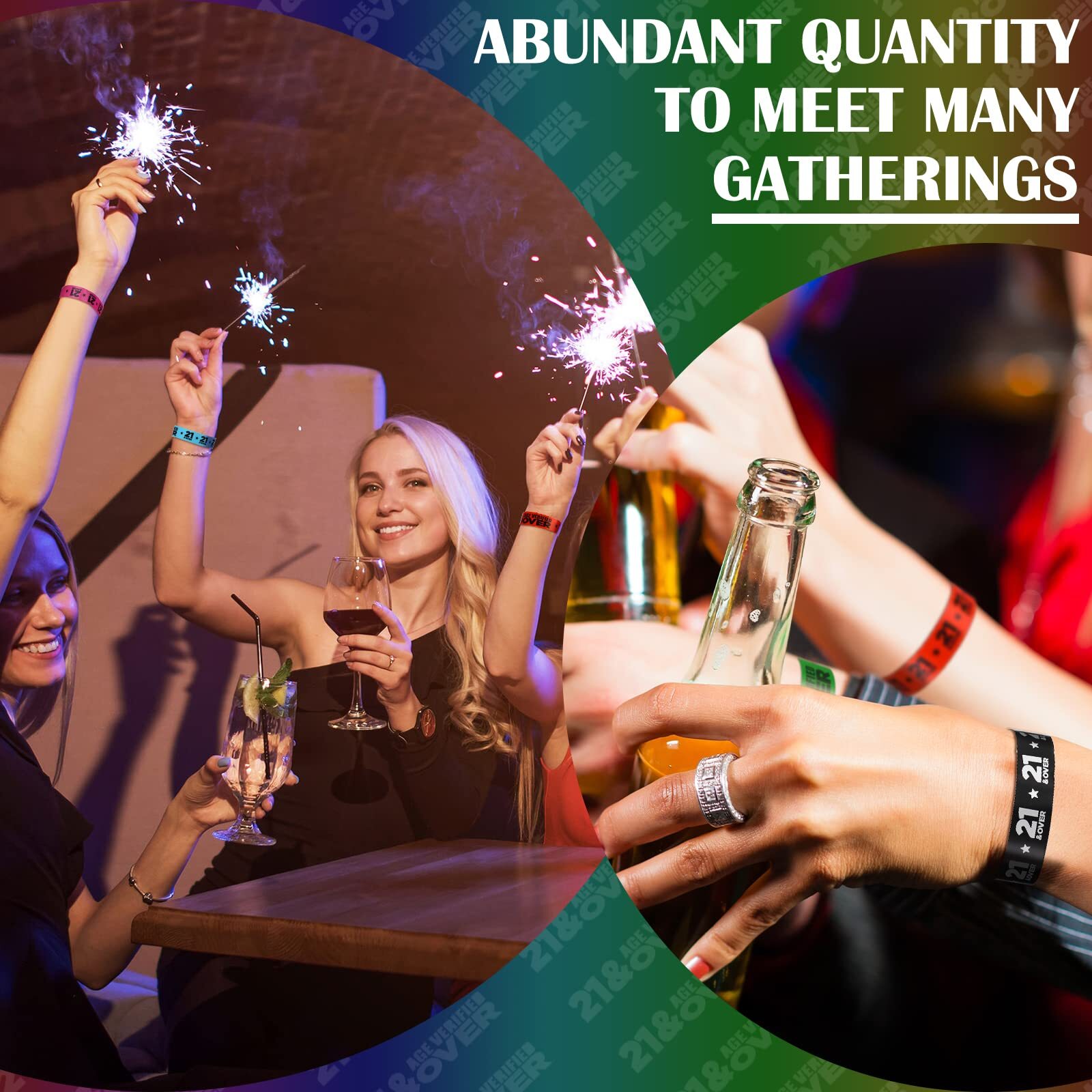 Teling 1200 Pcs over 21 Paper Wristbands Events Wristbands Colored Waterproof...