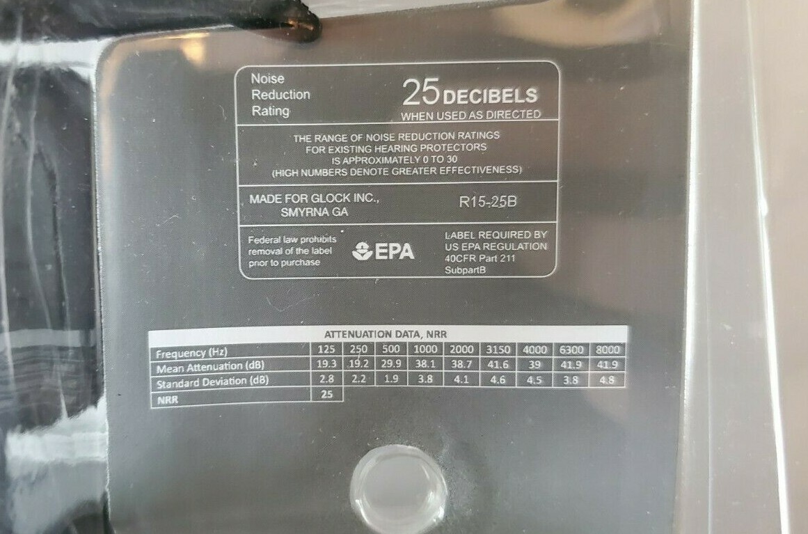 GLOCK Range Kit AP60214 Shooting Glasses, Earplugs, Ear Muffs 25db