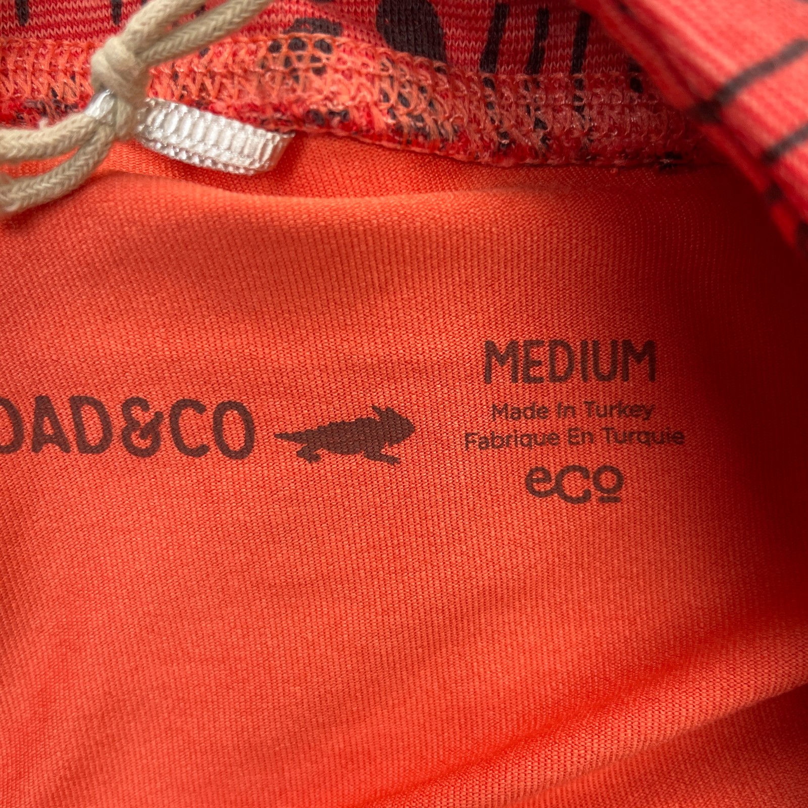 Toad And Co Skirt Womens Medium Orange A Line Botanical Print Cotton Stretch