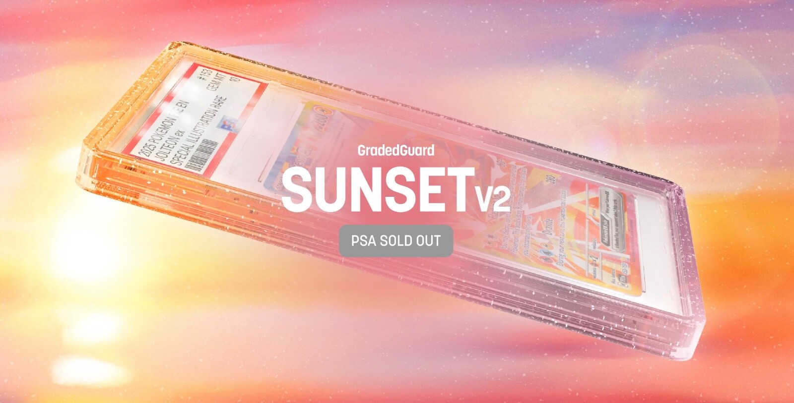 GradedGuard PSA Graded Card Case Guard Protector SUNSET V2 Limited Edition