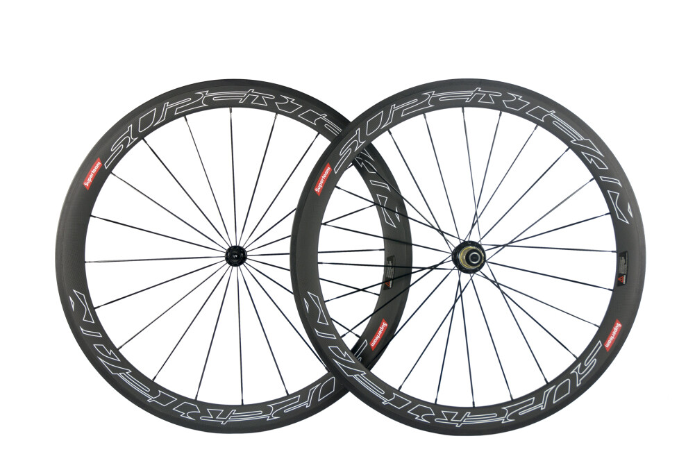 Superteam Carbon Wheels 50mm 23mm Clincher Road Bike Carbon Wheelset 3K Basalt