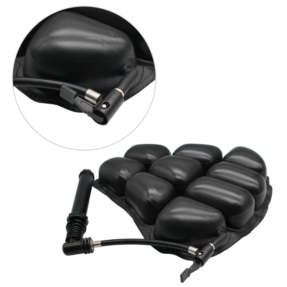 Motorcycle Seat Cushion Pressure Relief Air Pad Bag Pump Set for Sports Cars