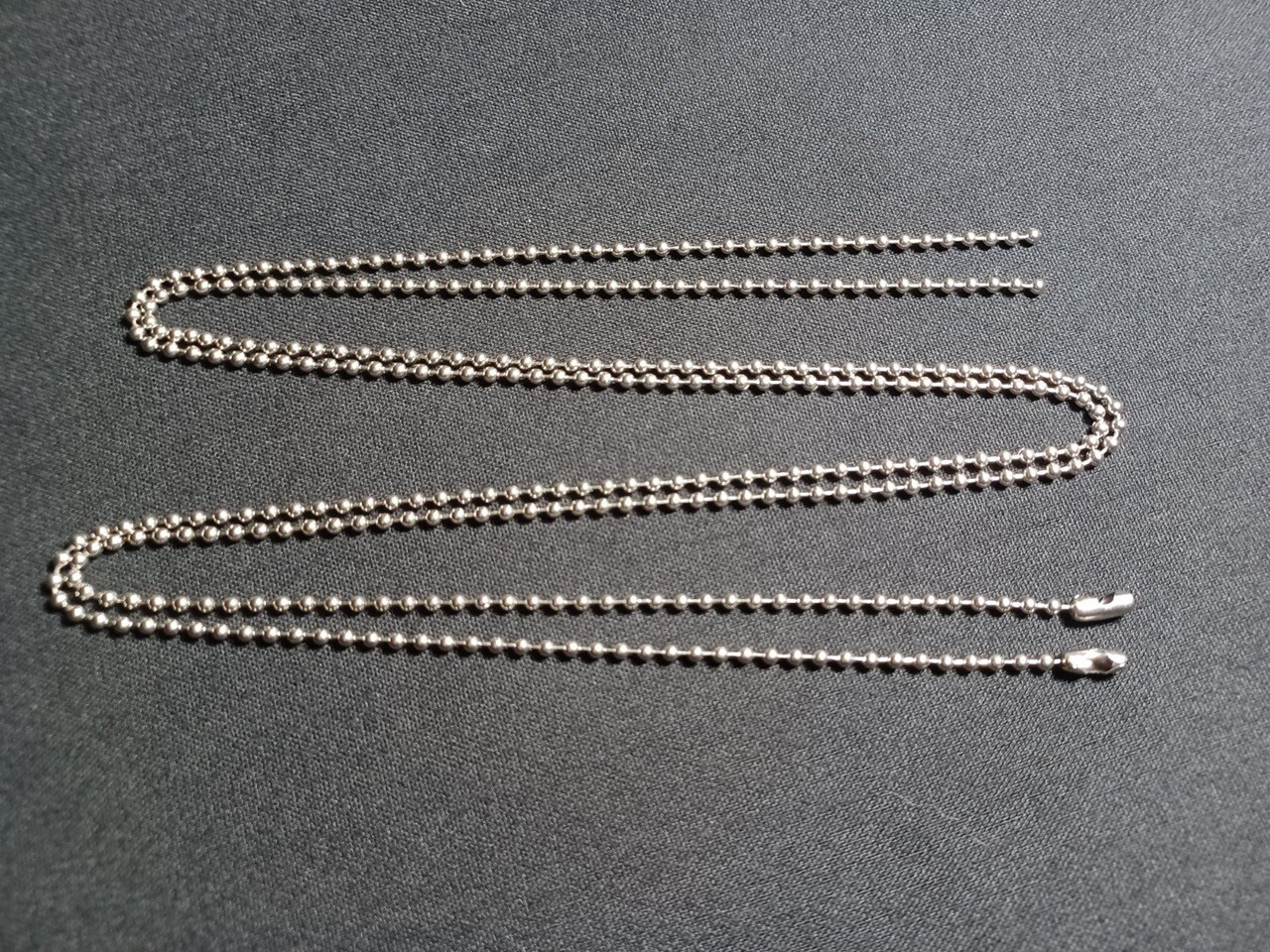 2 Military Spec Stainless Steel 24" Army Marines AirForce Navy Dog Tag Chains