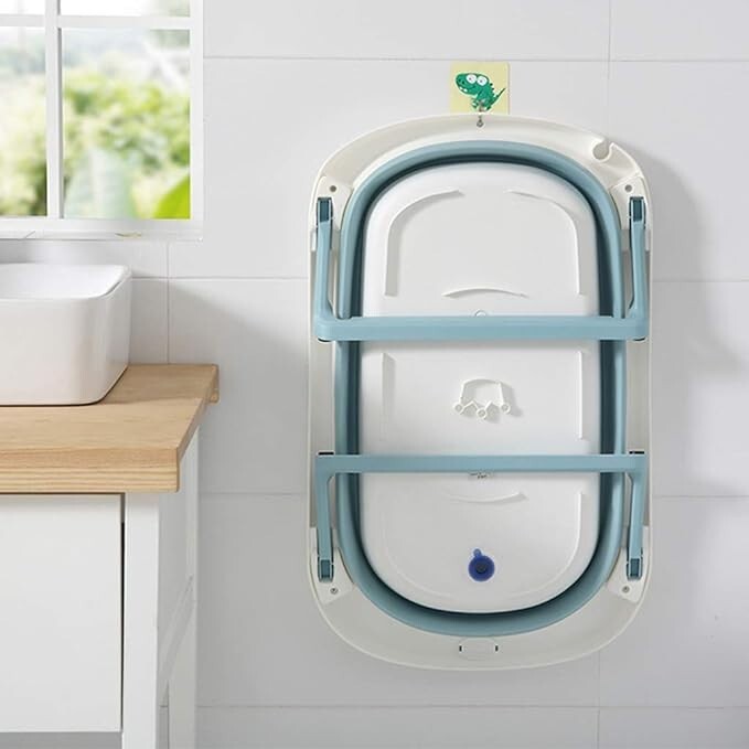 Foldable Baby Bath Tub Newborn Safety Collapsible Portable Infant Shower Bathtub