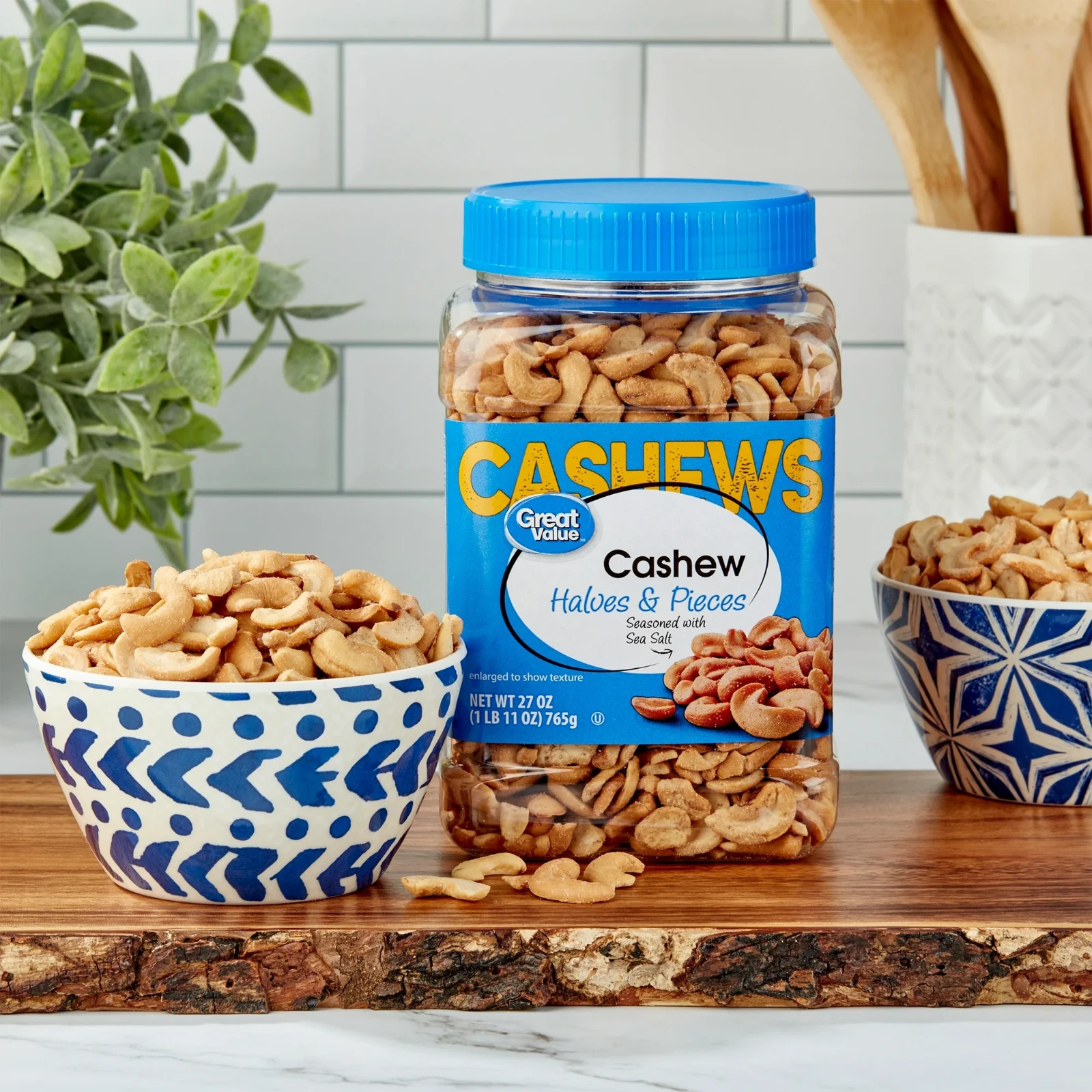 Great Value Cashew Halves & Pieces, 27 oz (PACK OF 2)