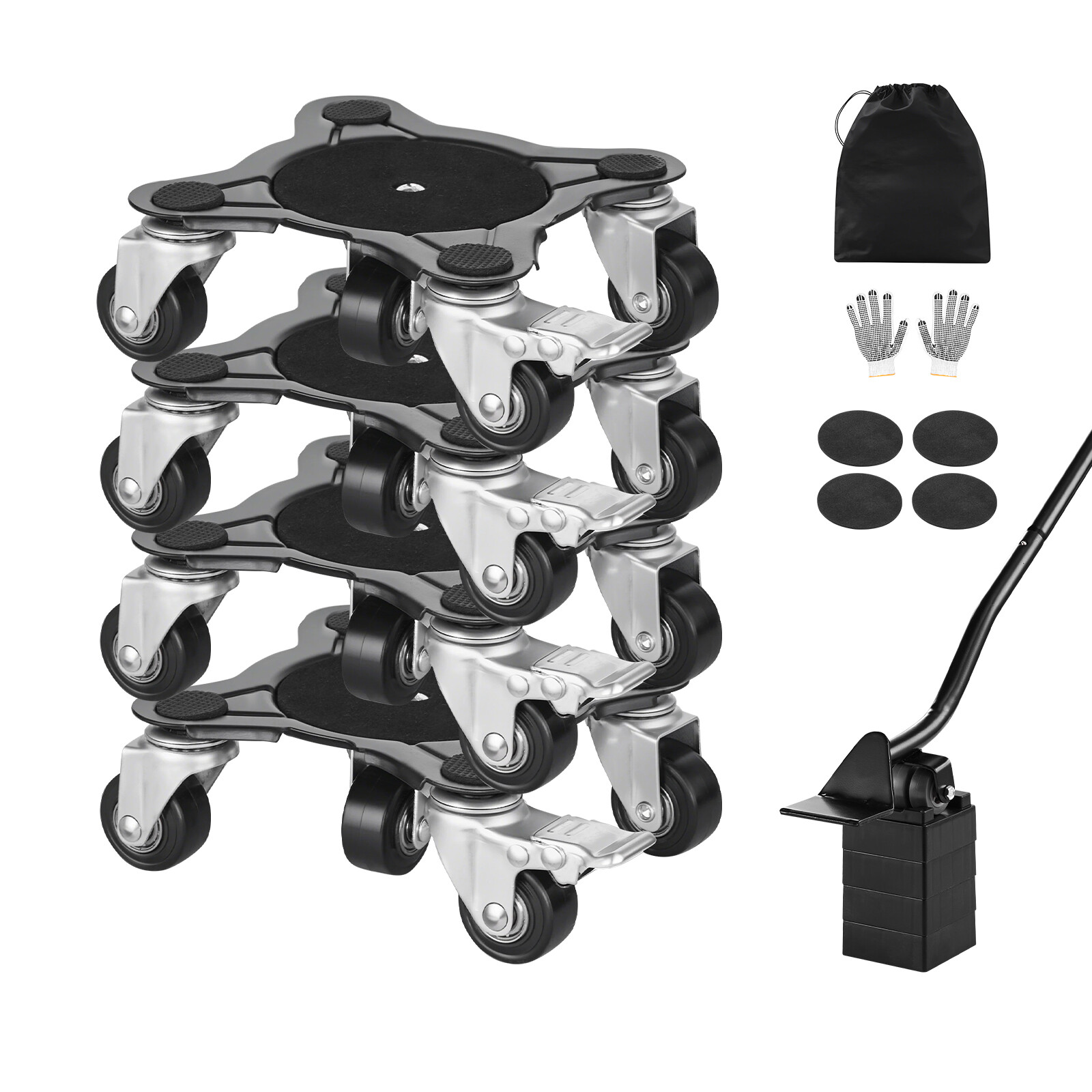 Furniture Dolly Heavy Duty Furniture Mover with 5 Wheels 1200 lbs Capacity