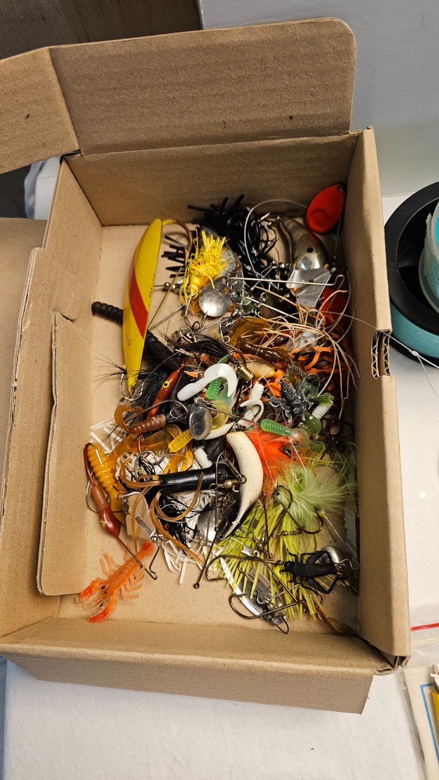 New/Used Large Lot Fishing Accessories Lures, Lines, Bobbers, Weights, Hooks