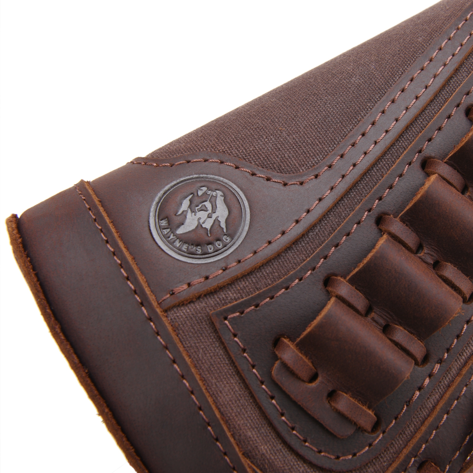 Shooting Combo of Leather Rifle Gun Buttstock Cover with Sling.22LR.357.308 12GA