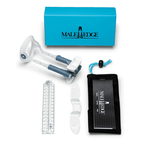 MALE EDGE BASIC PENIS EXTENDER BLUE EXTRA GROWTH ENLARGEMENT COMPLETE SYSTEM
