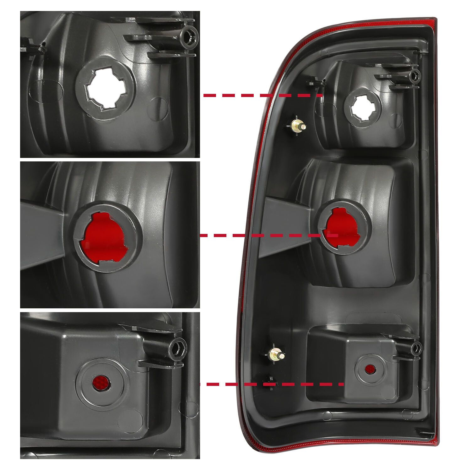 Red Smoke For Ford F250 F350 F450 F550 Super Duty 2008-2016 Tail Lights Pair