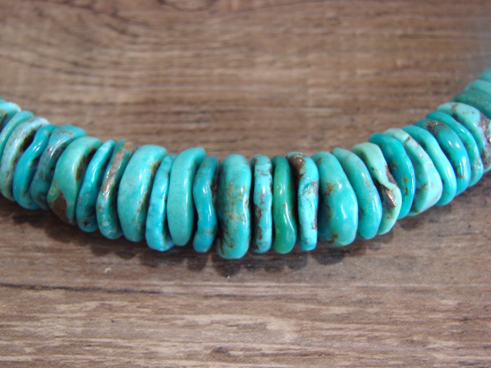 Native American 21" Sterling Silver & Royal Blue Turquoise Necklace by John