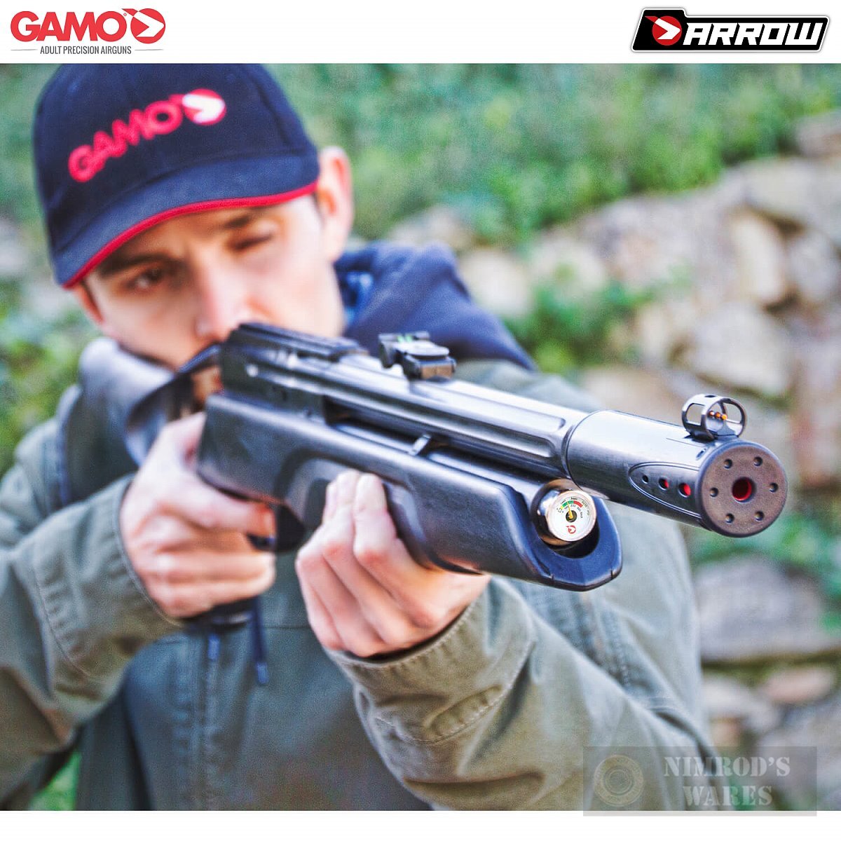 Gamo "Arrow" PCP AIR RIFLE .22 10-Rounds 900fps 60 x SHOTS per FILL 600005P54
