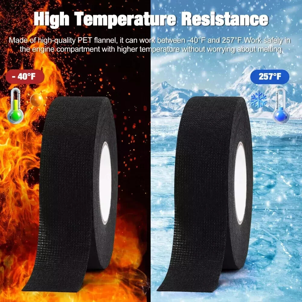 8 Rolls Cloth Tape Wire Electrical Wiring Harness Car Auto SUV truck 19mm*15m US