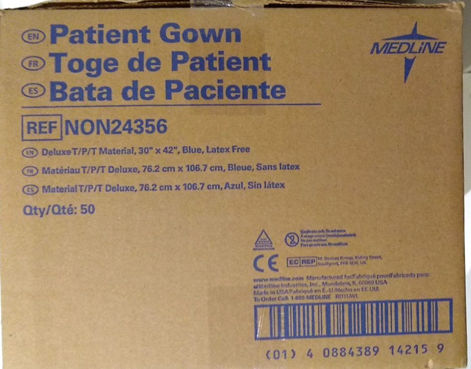Disposable Hospital Patient Gowns Medical Exam Dental Multi-Layer 50/Box