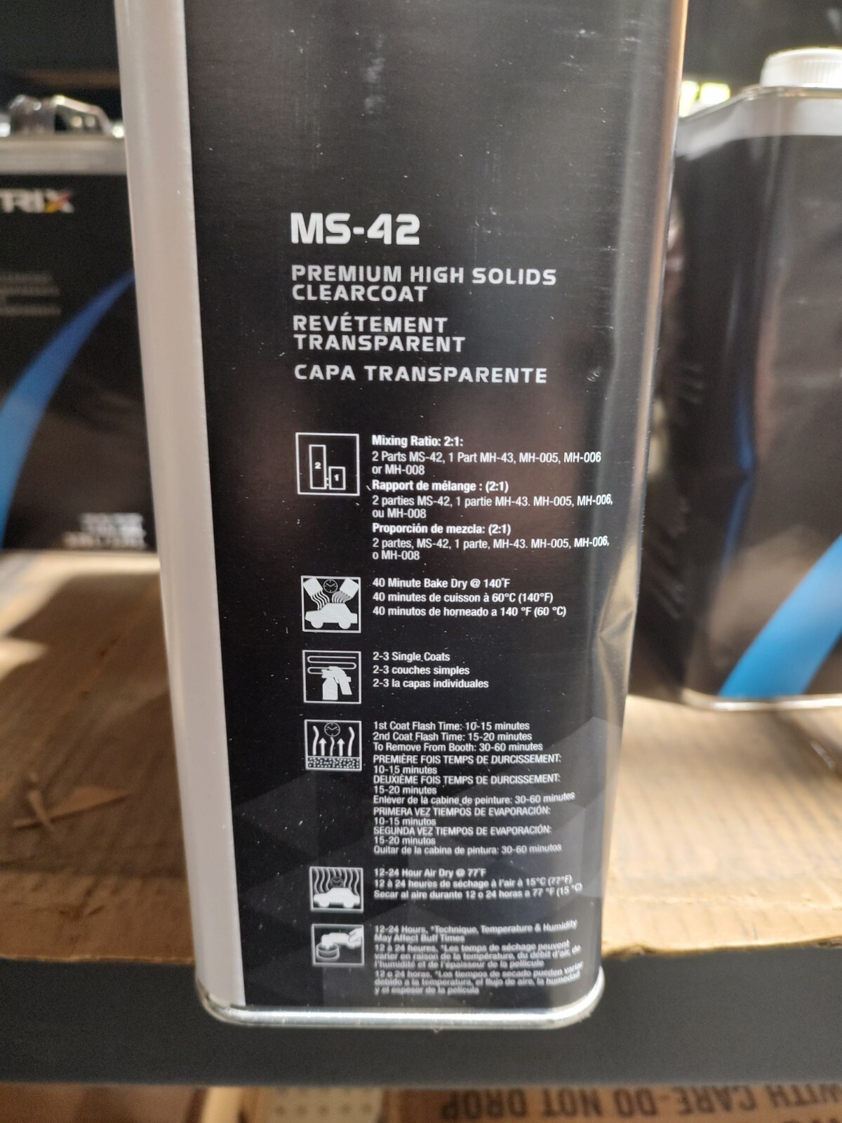 Matrix MS-42 Premium High Solids 6 Quart Clear Coat Kit. Normal, Slow or Fast