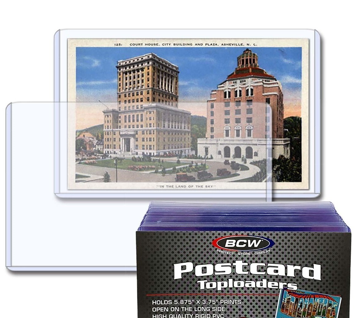 NEW (100 PK)  BCW Postcard / Photo Rigid Hard Plastic Topload Holders