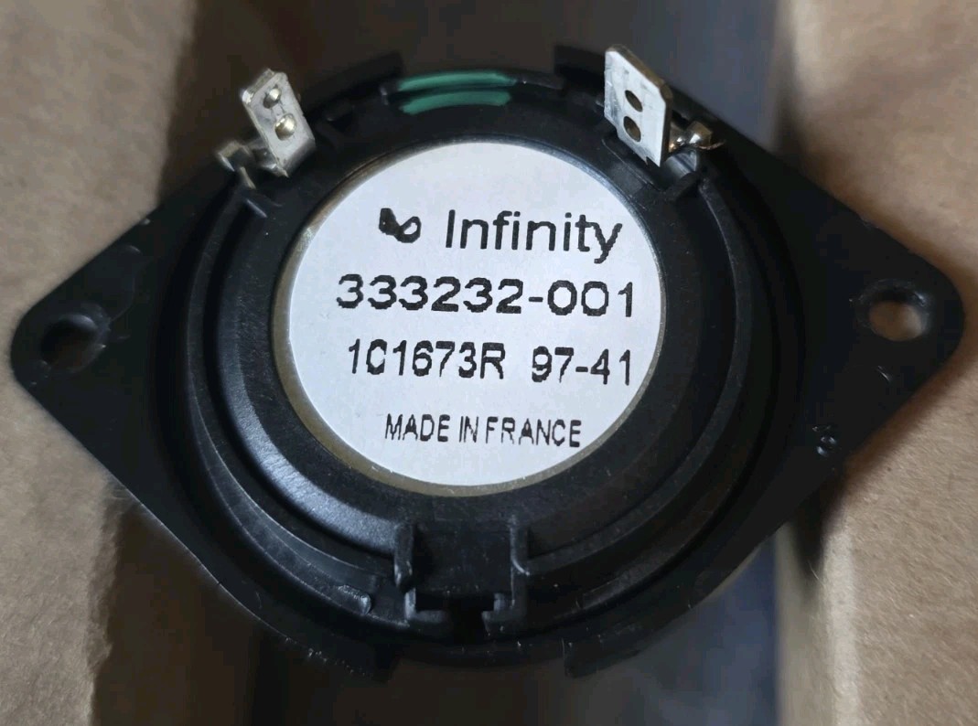 Infinity Dome Tweeter / 333232-001 / 4 Ohm Speaker - From RS3