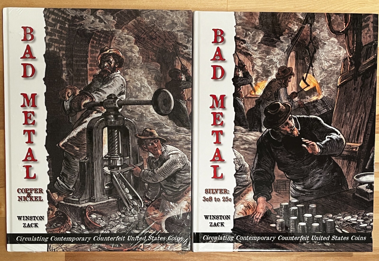 Bad Metal Vol 1 and 2:Circulating Contemp Ctft US Coins, 2 Book Set Winston Zack