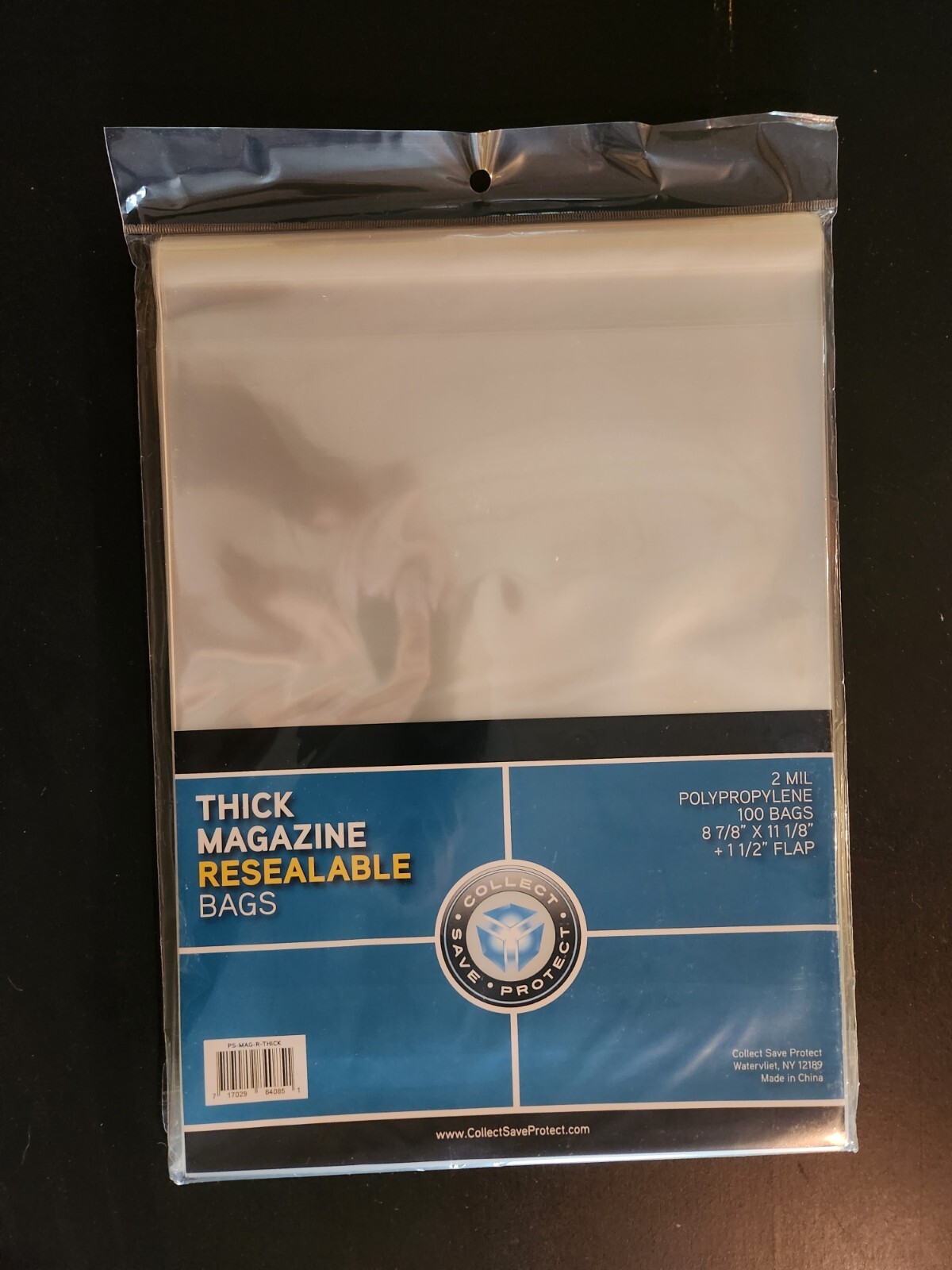 100 Thick Magazine Sleeves Resealable Plastic Storage Bags 8 7/8" x 11 1/8"