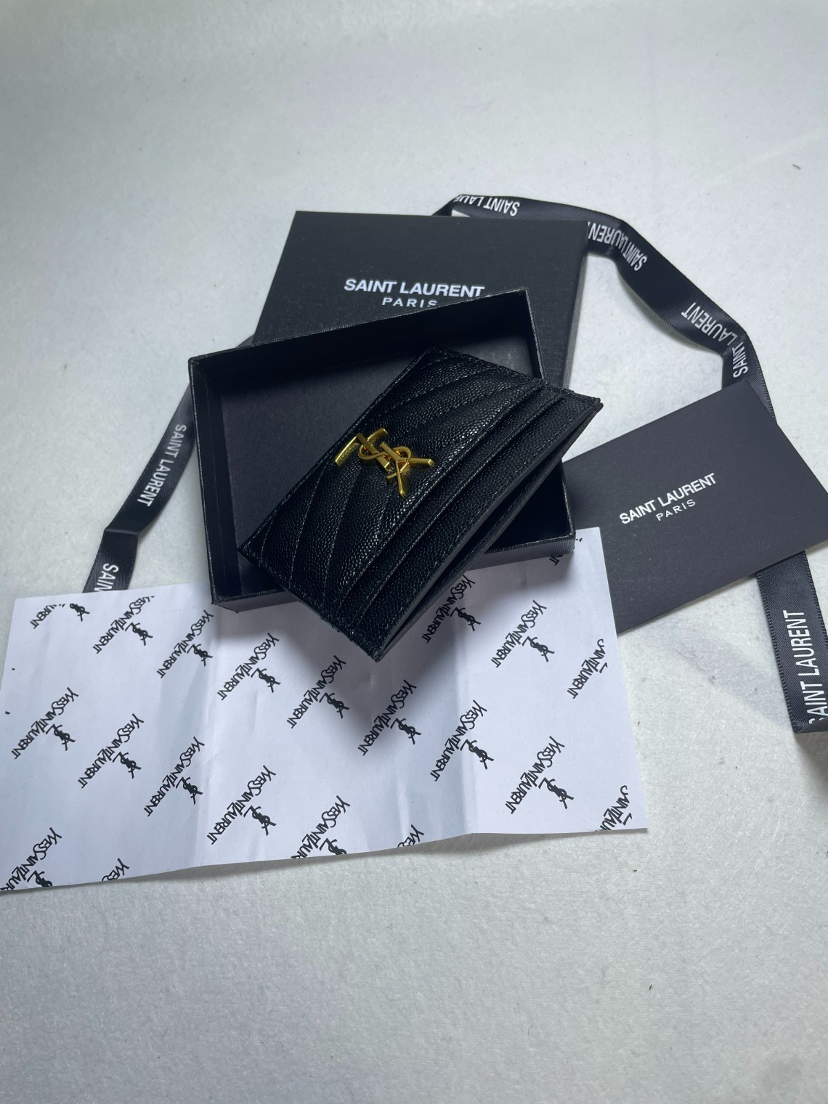 YSL Saint Laurent Leather card holder