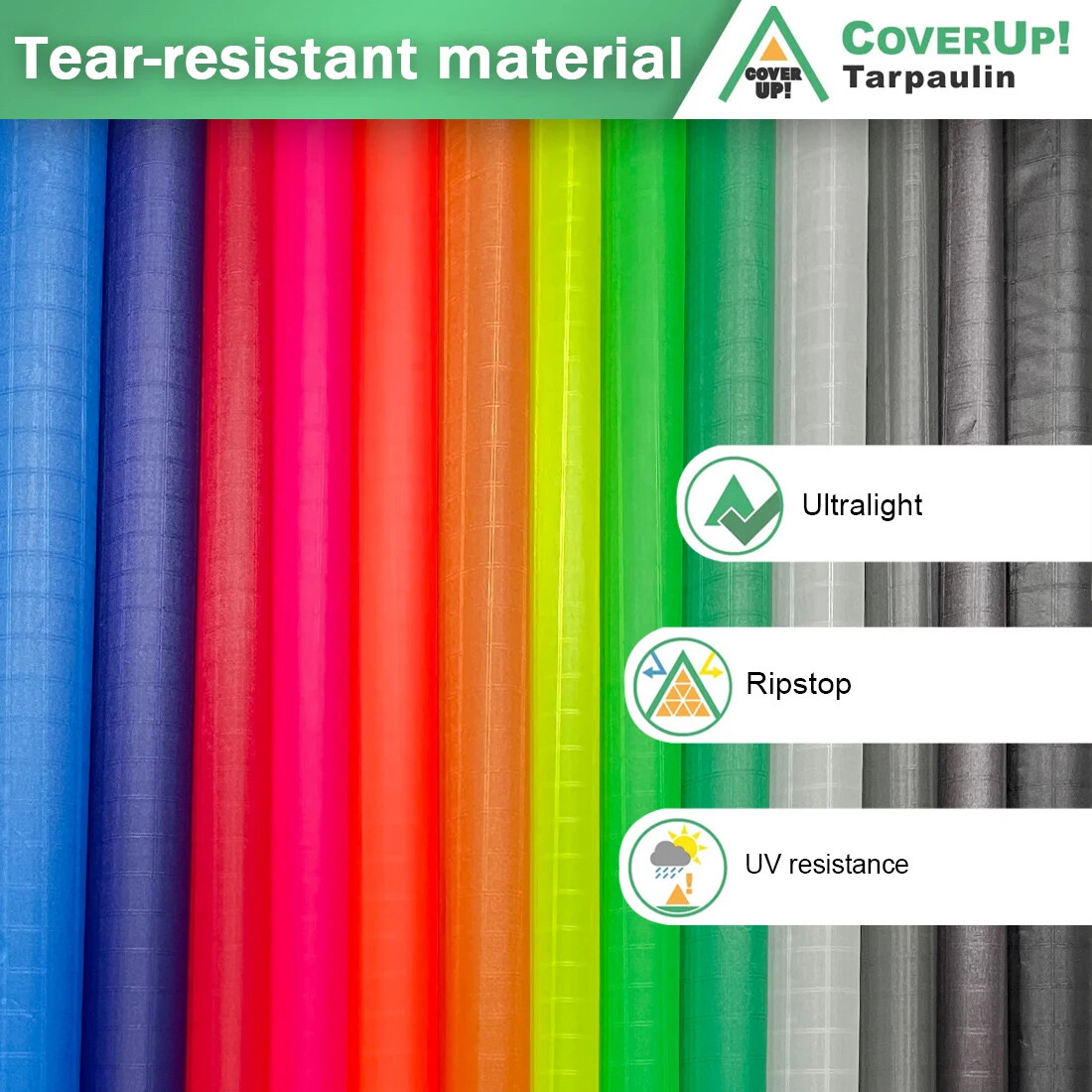 40D Thin Waterproof Ripstop Nylon Fabric PU Coated For Outdoor Kite Flags Making