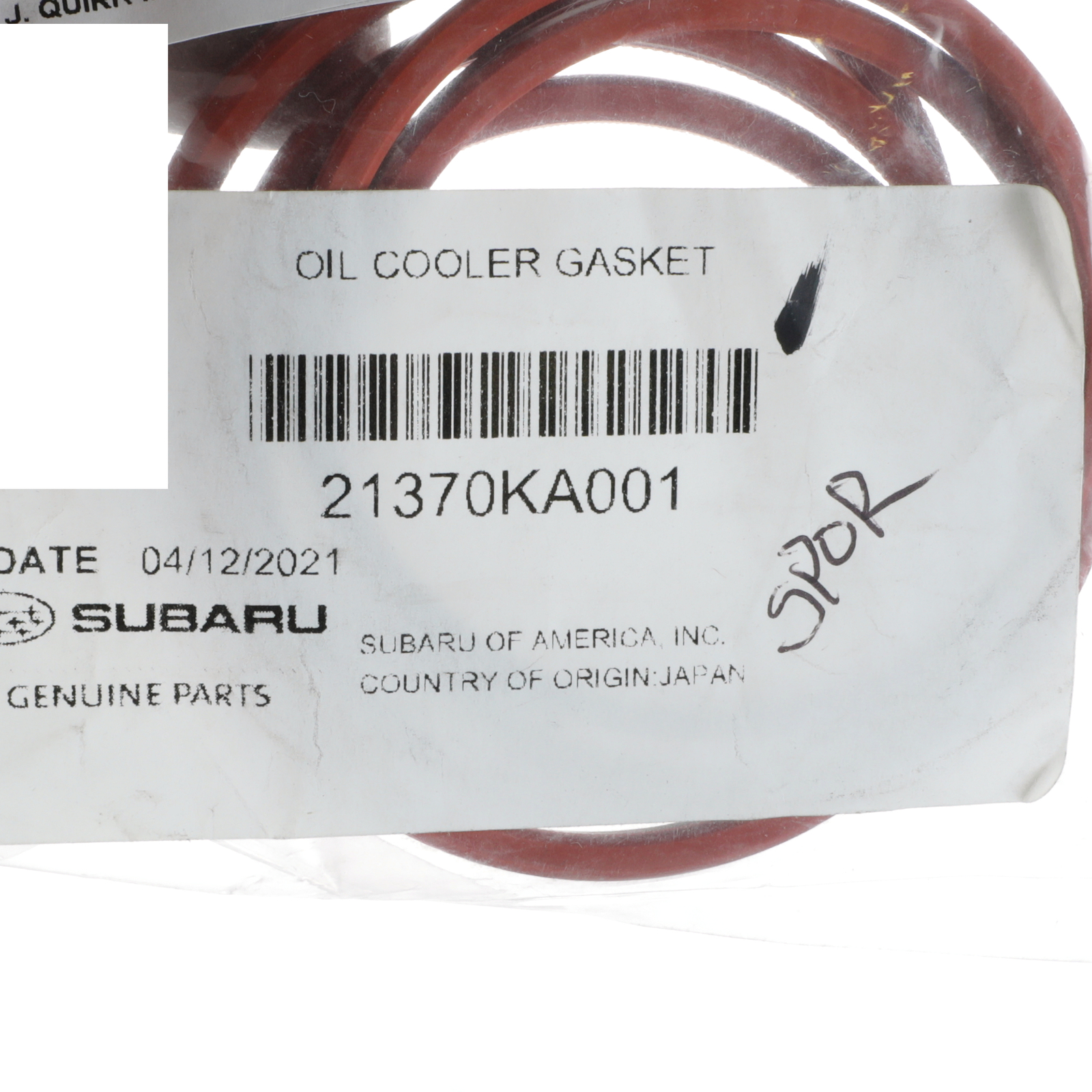 Genuine Subaru Engine Oil Cooler Gasket 21370KA001