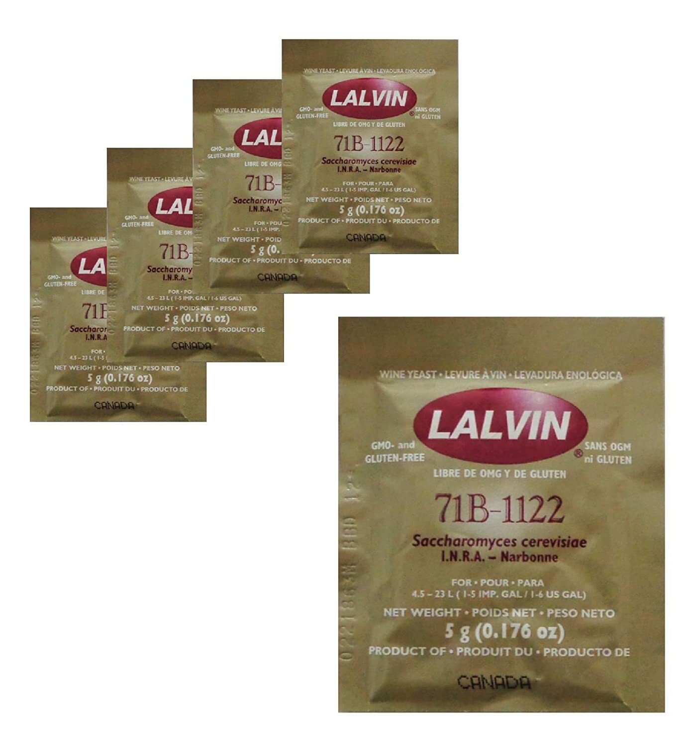 Lalvin 71B Wine Yeast - 5 Pack