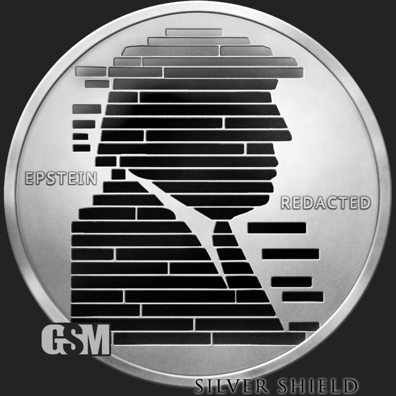 2026 Silver Shield EPSTEIN REDACTED - 1oz .999 Silver Proof - Pre Sale