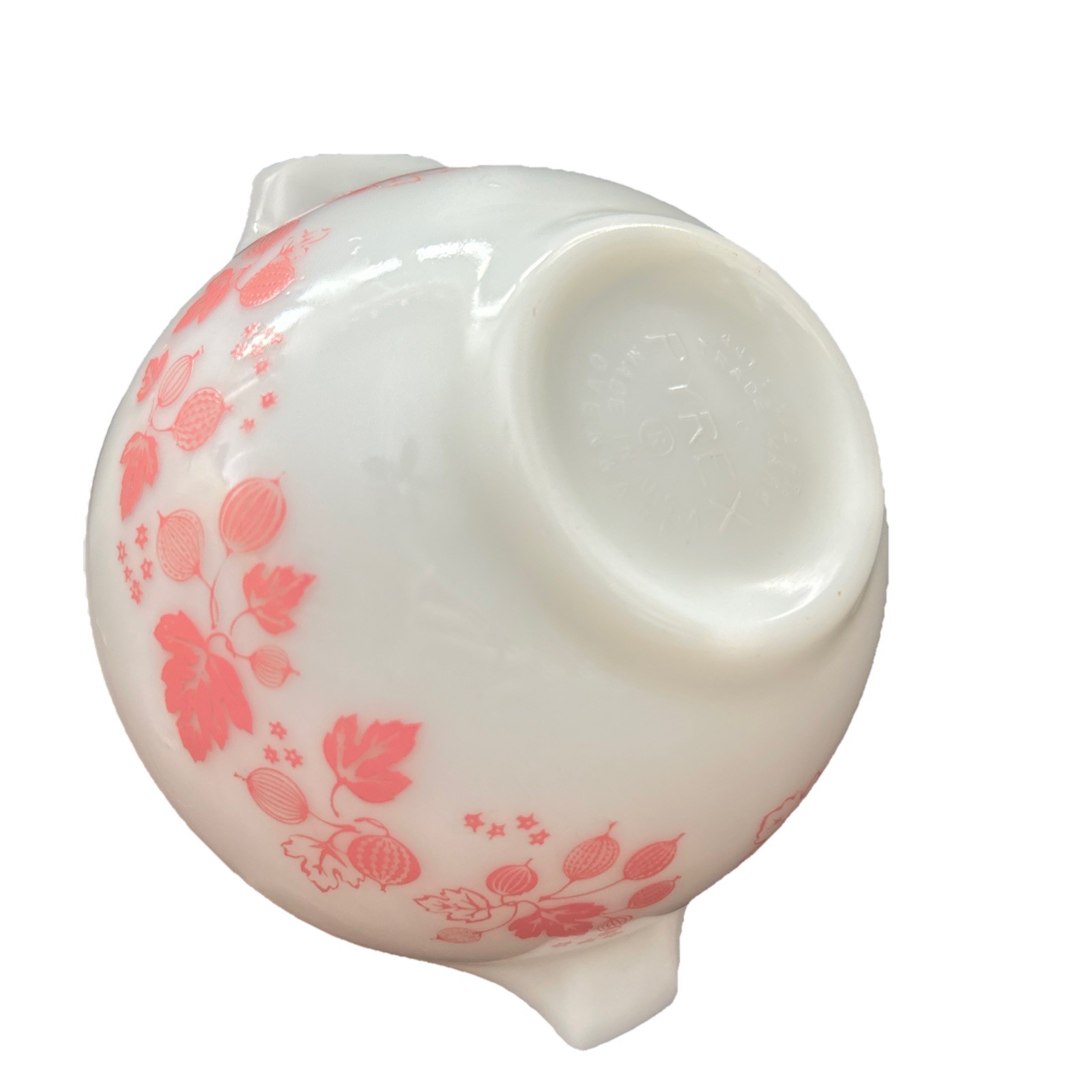 VINTAGE PYREX # 441 PINK GOOSEBERRY SMALL CINDRELLA MIXING BOWL 1.5 PINT FreeShi