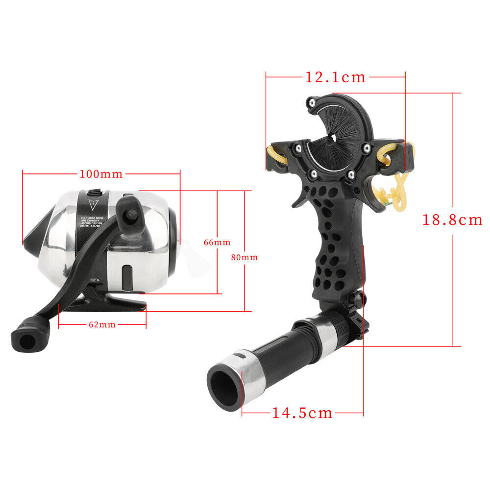 Bow Fishing Spincast Reel Slingbow Catapult Sling Archery Hunting Bowfishing