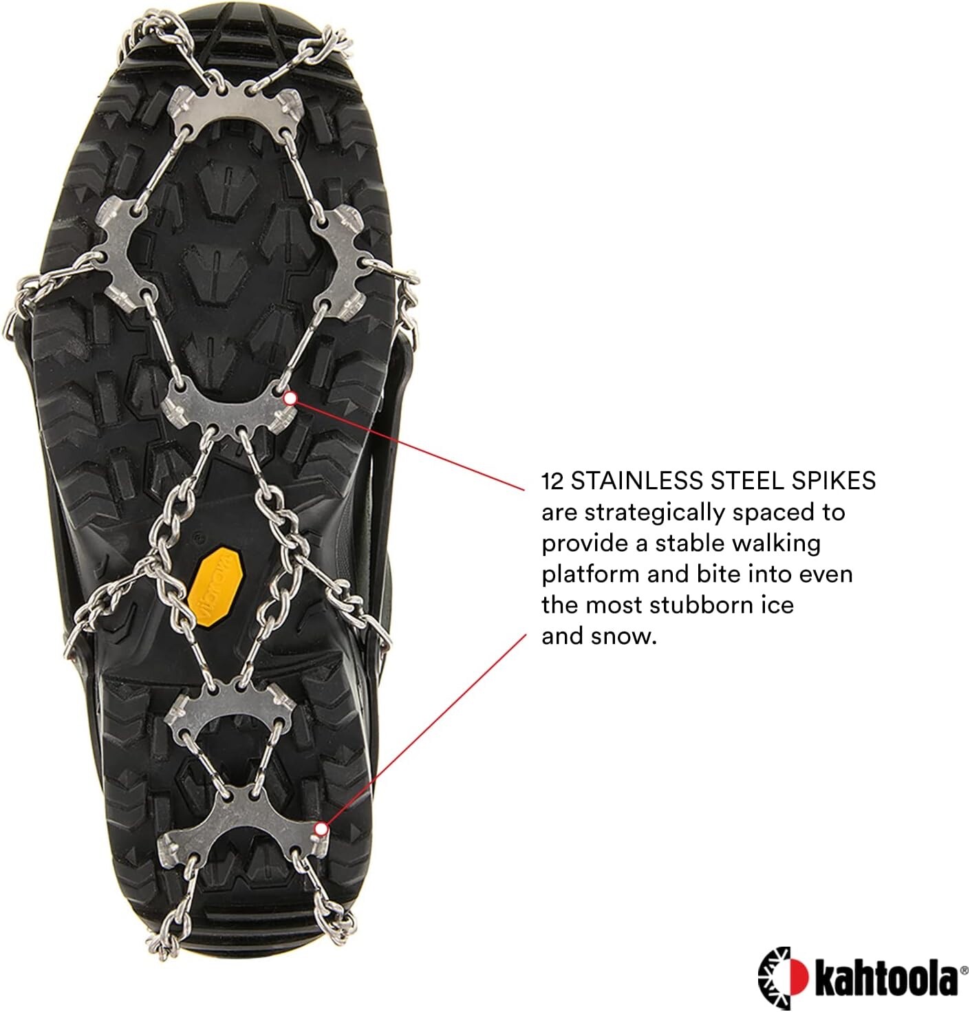 2023-2024 Kahtoola MICROspikes -snow, ice, trail hiking crampons - BLACK, MEDIUM