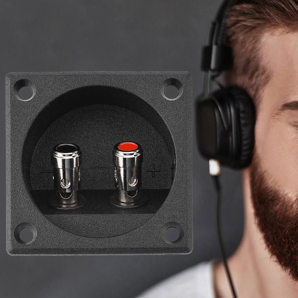 2PCS Speaker Box Terminal 2-Wire Round Spring Cup Connector Subwoofer Enclosure