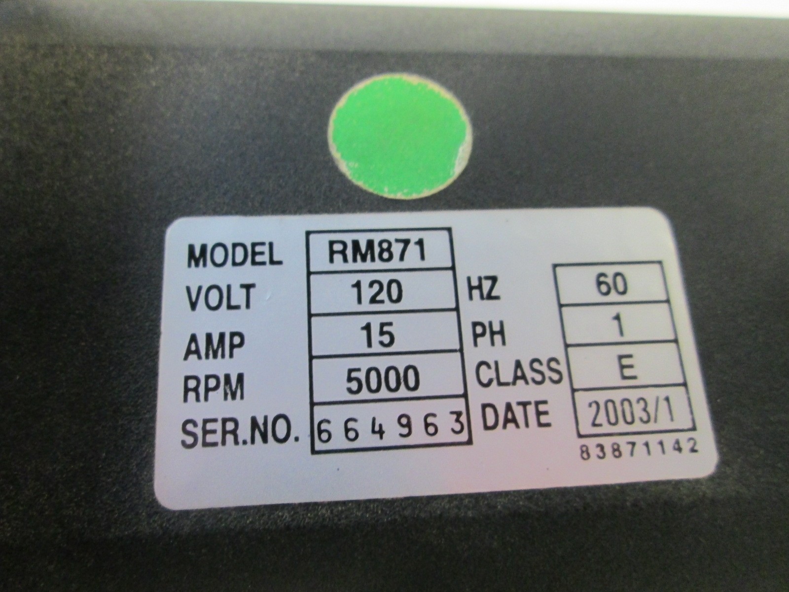 Sears Craftsman RM871 Motor Rebuild Kit for 137.xxxxxx Motorized Table Saws