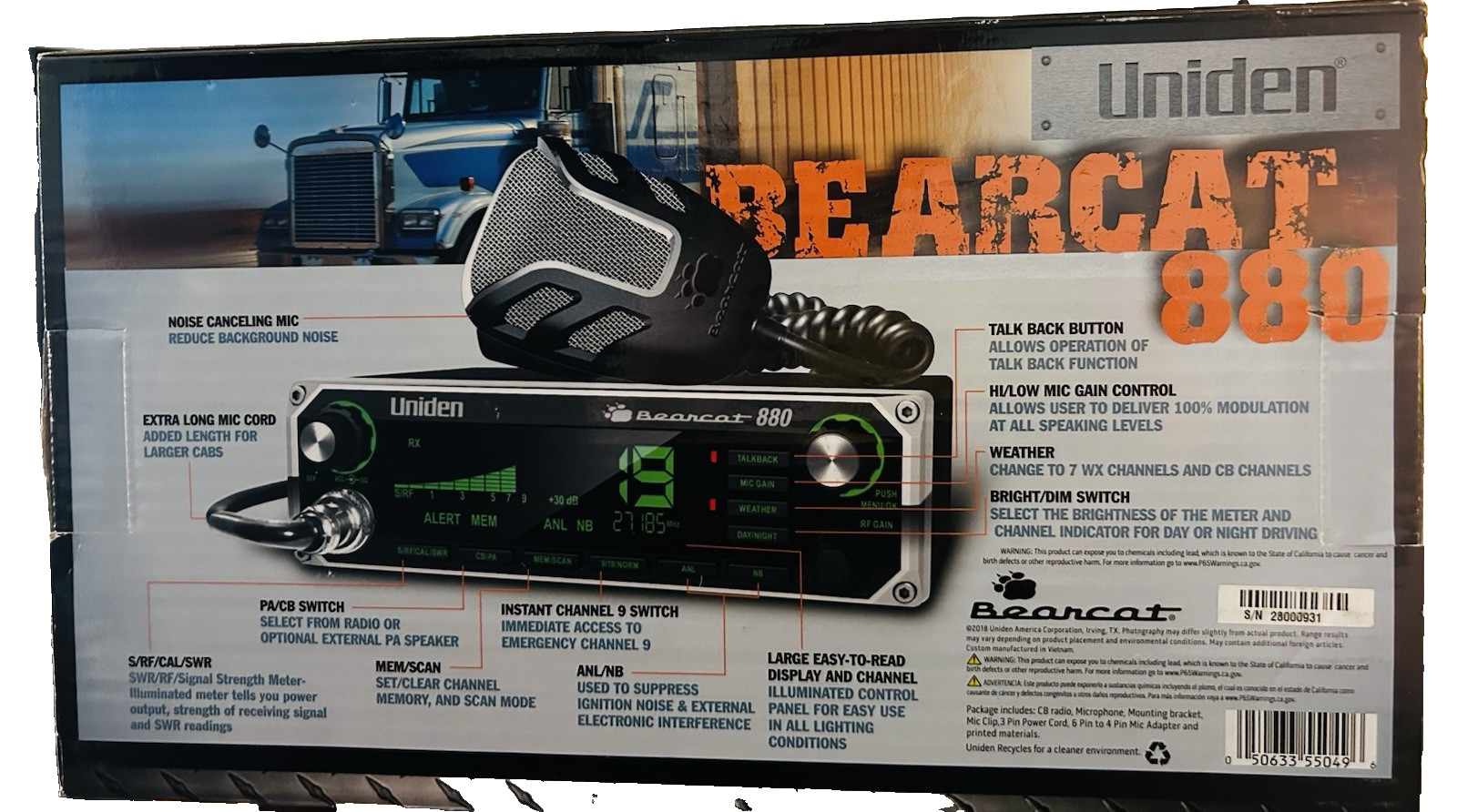 Uniden Bearcat 880 40 Channel CB Radio