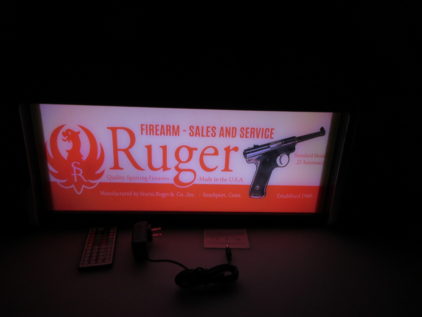 Ruger Sales & Service LED Display lighted sign lightbox Wall hanging Light