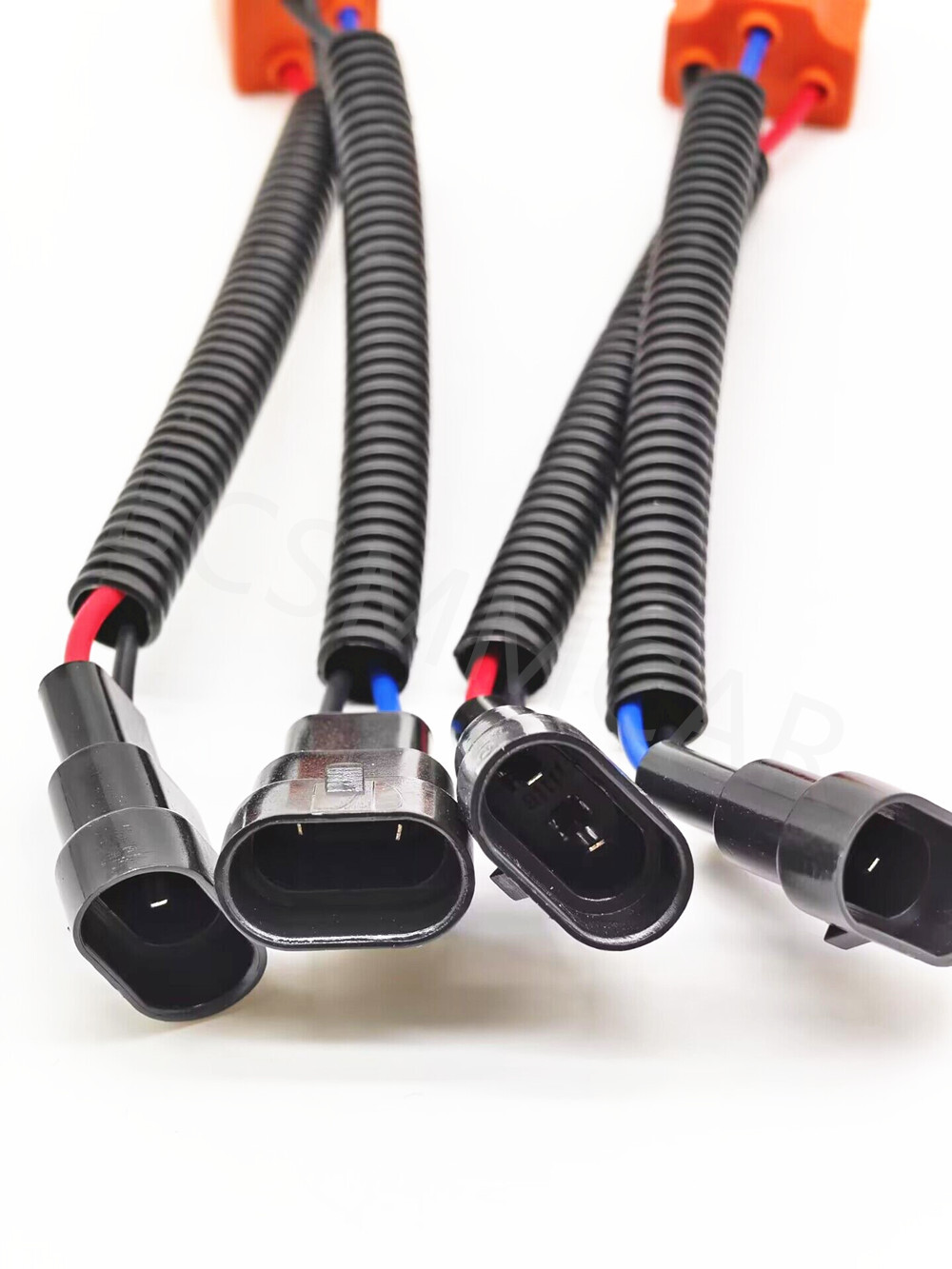 2x 9005 9006 To H4 Bulbs Adapter Headlight Conversion Wire Pigtail Connector