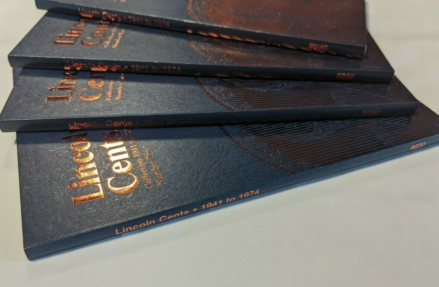 Lot of 4 - Lincoln Cent Penny Album Coin Folders Whitman #2 1941-1974 Wheat 9030