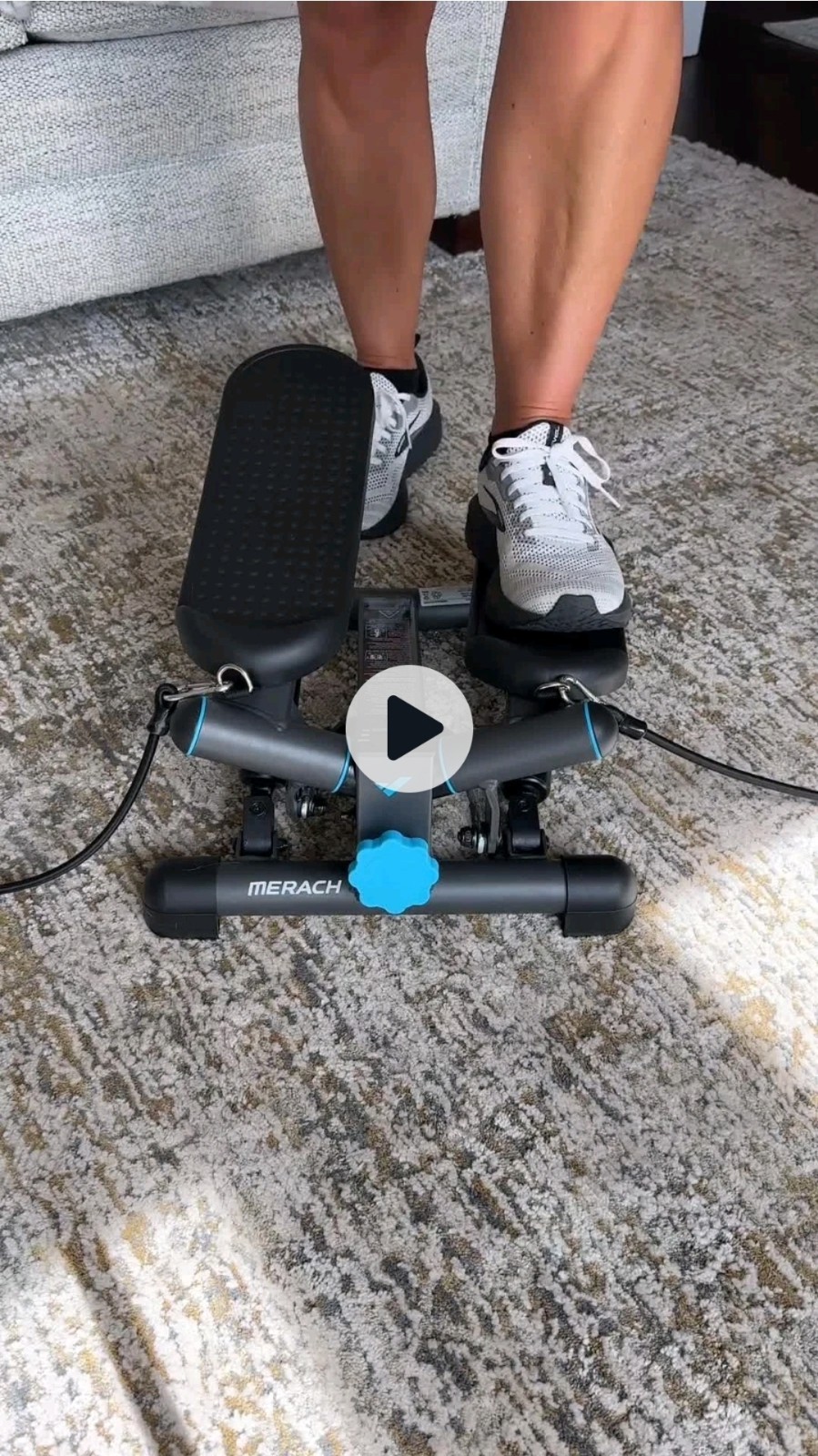 New MERACH Mini Stepper Exercise Equipment with Resistance Bands for Full Body