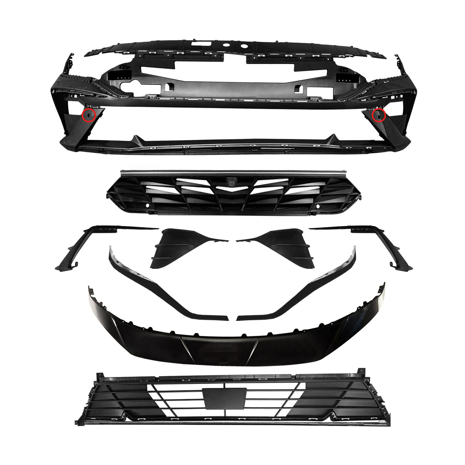 Fits 2024-2025 Elantra KR Built New Front Bumper Complete Kit With Sensor Holes