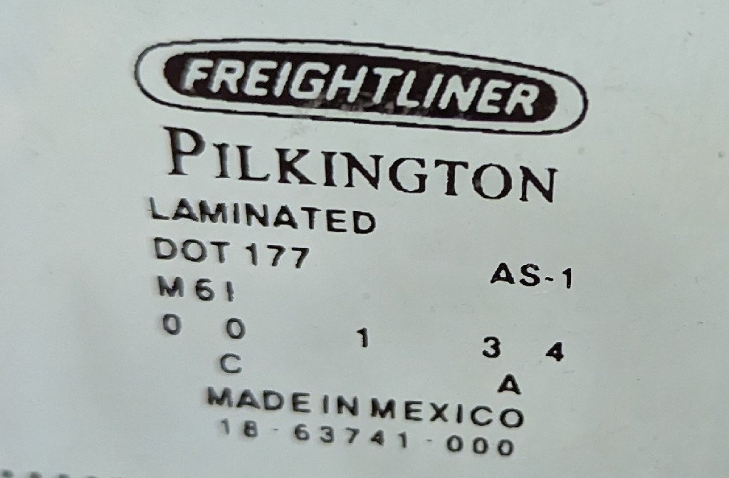 2008-2022 FREIGHTLINER CASCADIA WINDSHIELD, LH / DRIVER, OEM# 18-63741-000