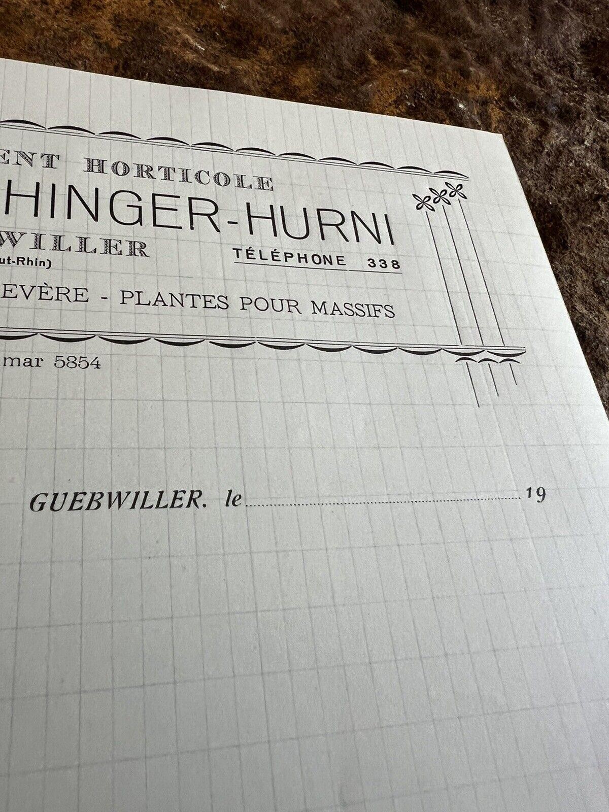 ATQ VTG French Invoice Letterhead (Lot of 10) Unused Stationary Ephemera Flower