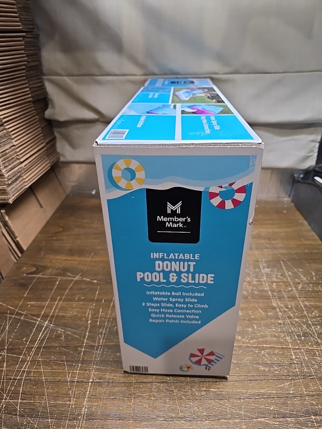 MEMBERS MARK 11’ Inflatable Donut Pool & Slide Pink